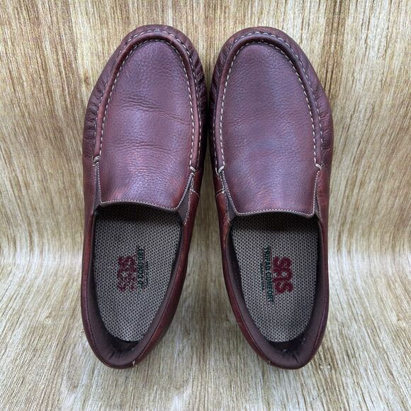 SAS Twin Mulch Women's Size‎ 11 WW Brown Leather Walking Shoes Sneakers Slip On - Picture 6 of 10